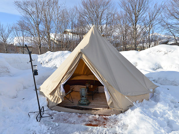 Glamping test operation in the Shirakami Mountains