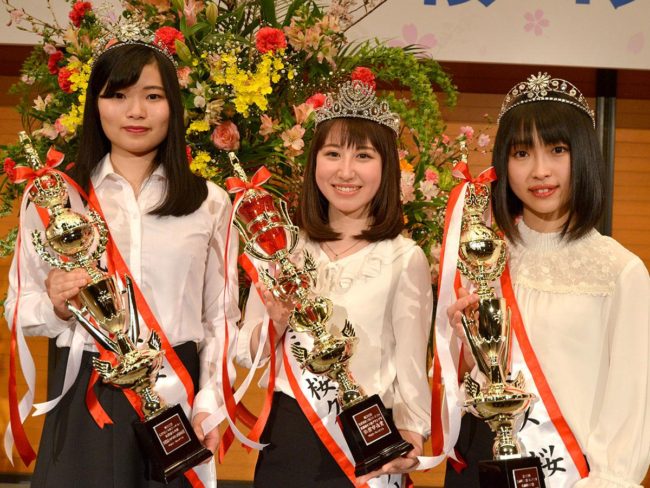 آخر جائزة كبرى لمسابقة ملكة جمال ساكورا لقلعة هيروساكي هي مراسلة من ذوي الخبرة