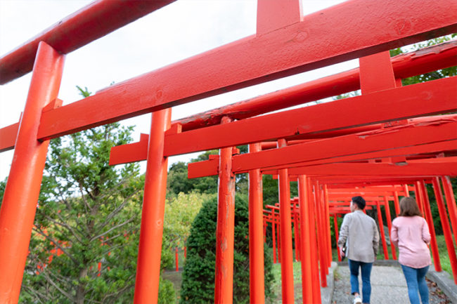 Ponto forte de Aomori com 200 portões torii