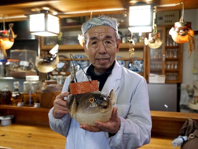 Ang specialty store ni Hirosaki ay may isang limitadong menu na "Mag-imbita ng Fortune" ng mga parol sa "Fugu Day"
