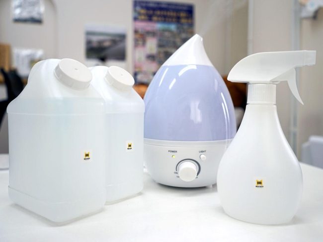 Медицинская консалтинговая компания Hirosaki продает «гипохлоритную воду» для борьбы с вирусами и дезинфекции.