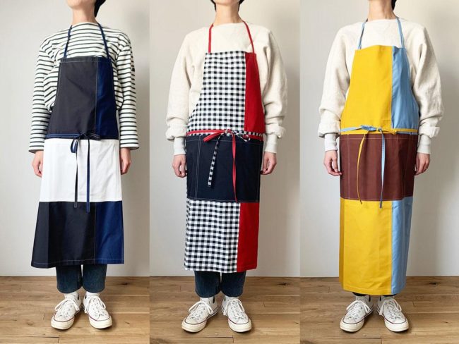 Developed with a planning company in Tokyo to sell residual aprons made by a sewing factory in Aomori and Namioka