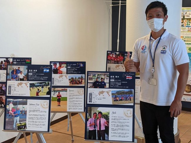 "World Baseball Panel Exhibition" yang dirancang oleh bekas Sukarelawan Kerjasama Luar Jepun di Hirosaki