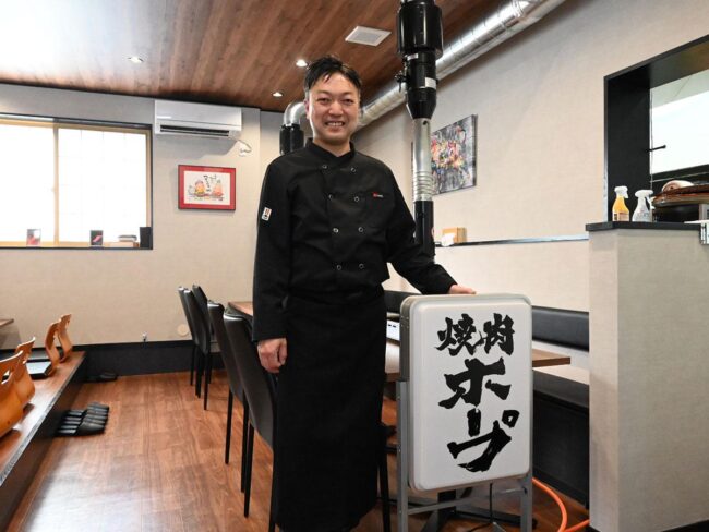 Yakiniku Hope, una carnicería operada directamente en Hirakawa, Aomori, sirve principalmente "Hirakawa Sagari"